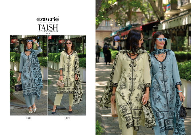 Taish Vol 1 By Zaveri Embroidery Cambric Cotton Readymade Suits Wholesale Price In Surat